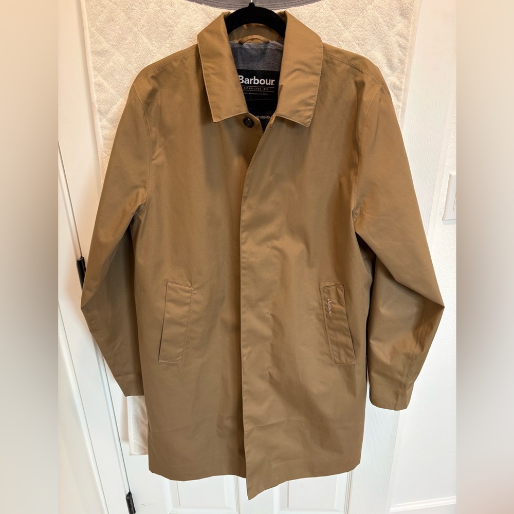 Barbour Lorden Tan/Sand/Camel Rain Coat Waterproof Breathable Lightweight Medium